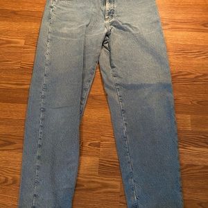 LL Bean relaxed fit flannel lined jeans. 36/34